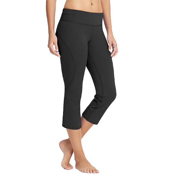 Athleta Work It Out Capri Sz S TALL New $69 Black Mid-Rise Cropped Leggings - Picture 1 of 9